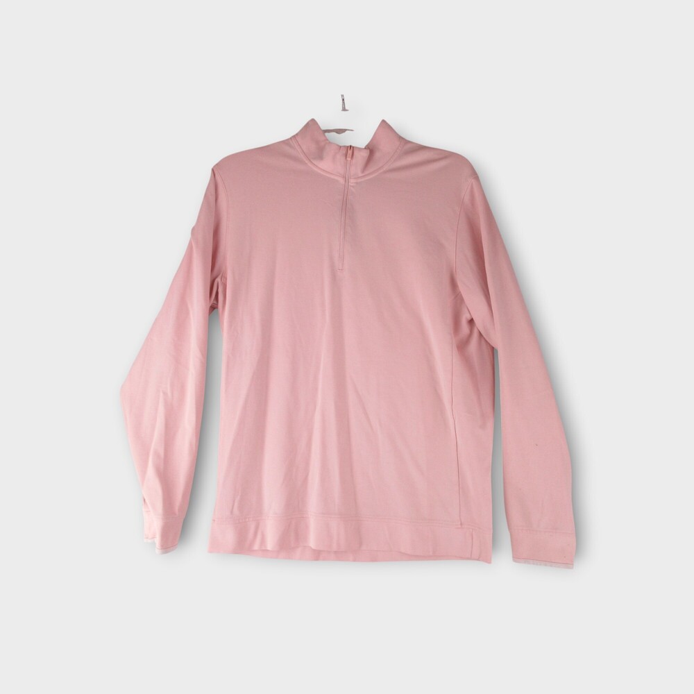 Adidas adiPure Pink Long Sleeve Quarter Zip Size M Stretch Lightweight Training